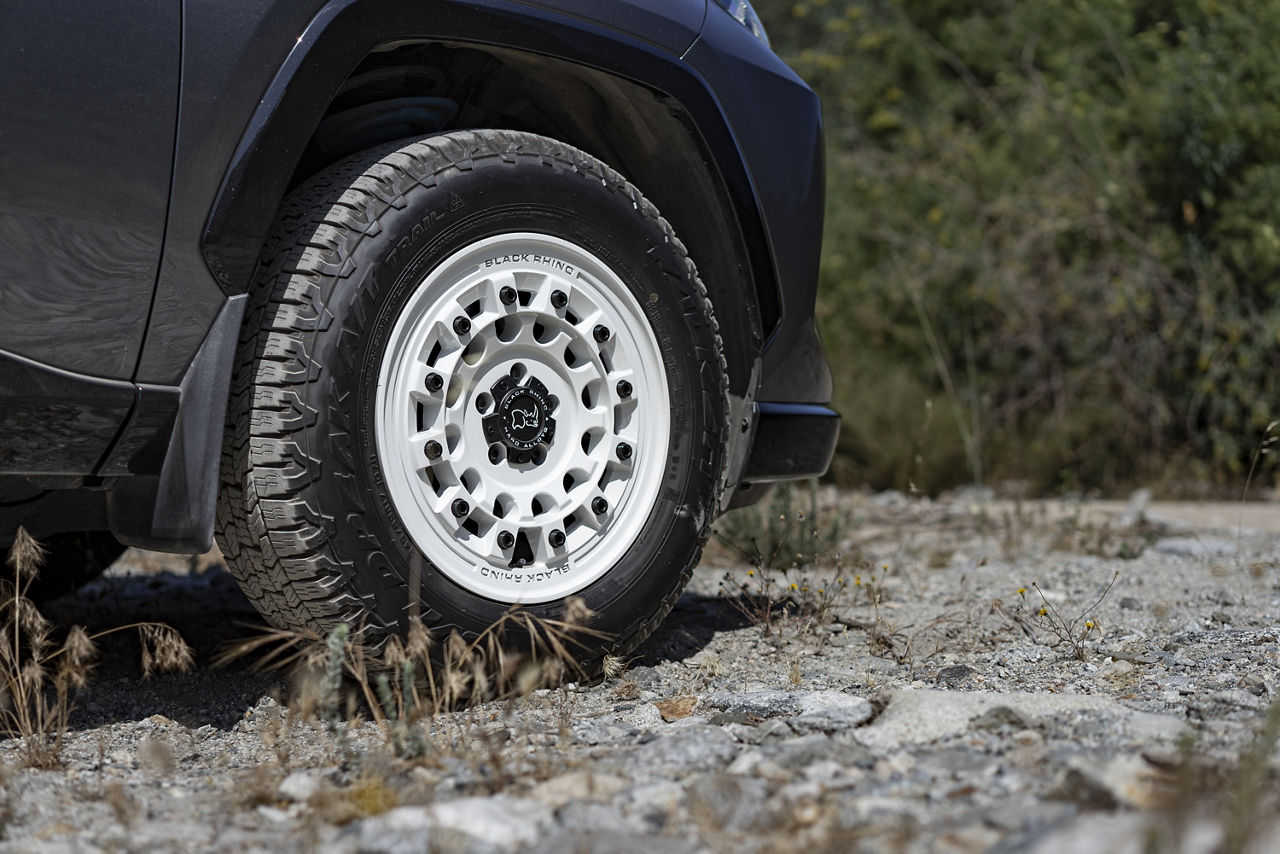 2021 Toyota RAV4 - Black Rhino FUJI - White | Wheel Pros
